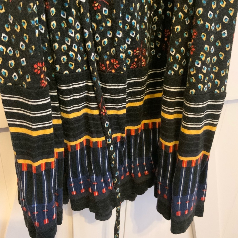 Loft Medium smocked dress with contrast hem.